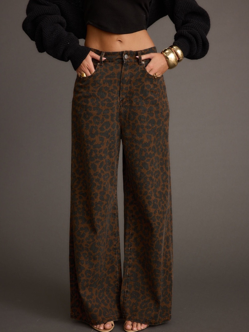 12th Tribe Midland Leopard Print Pant Size MM - Picture 3 of 3
